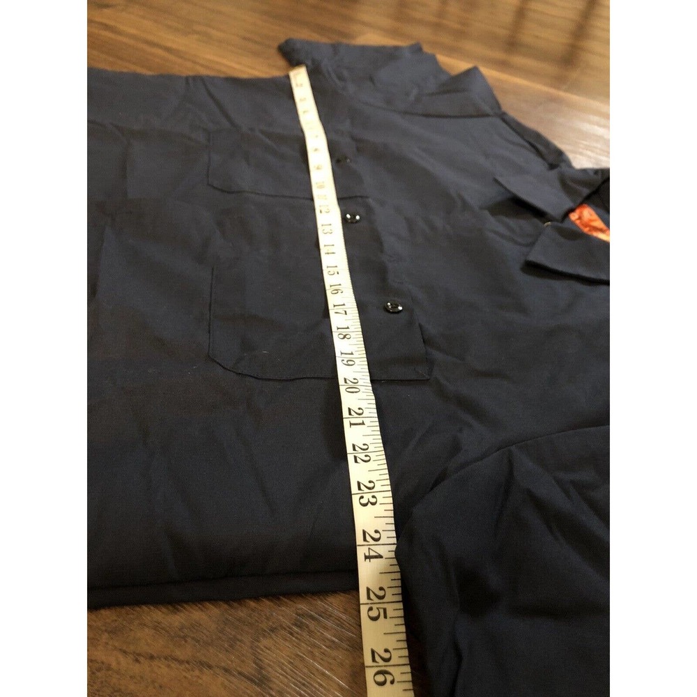 Red Kap Men’s Navy Work Shirt Button Up Large R2 - Picture 6 of 6